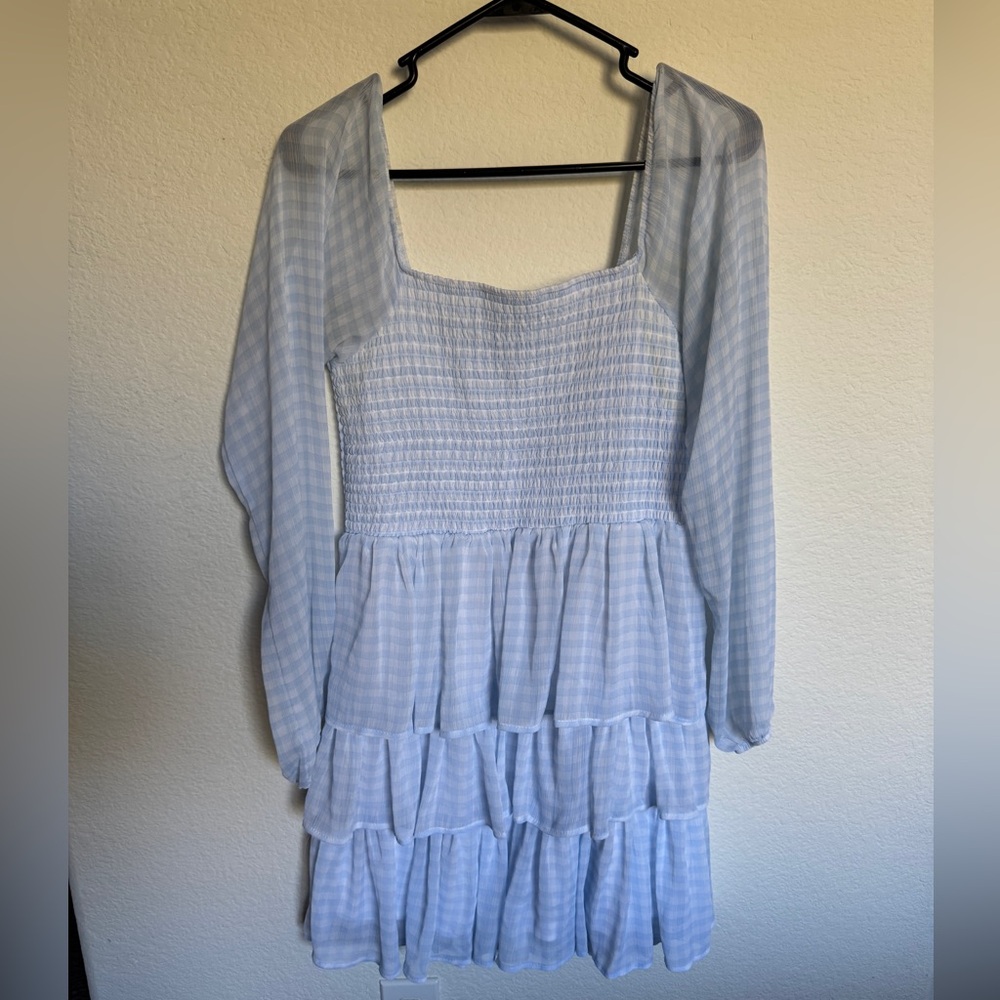 Light Blue Gingham Dress